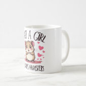 ハムスターを愛する女の子 コーヒーマグカップ (正面右)