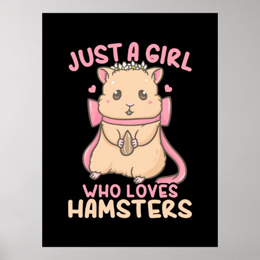 ハムスターを愛する女の子 ポスター (正面)