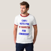 ハムスターを議会に!おもしろ政治 Tシャツ (正面フル)
