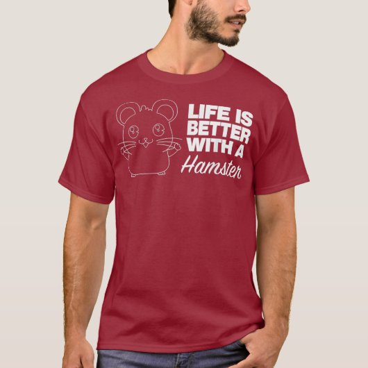 ハムスターアパレル最高の – ハムスターズラバーデザイン Tシャツ (正面)