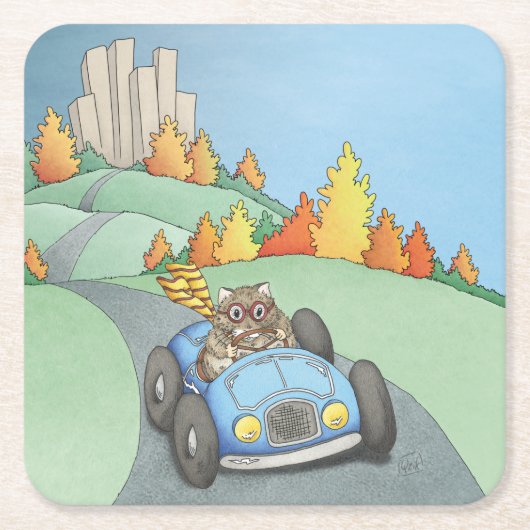 ハムスターウィークエークエア紙コースター スクエアペーパーコースター (正面)