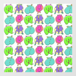 ハムスターカラフルお尻パターン ウィンドウサイン