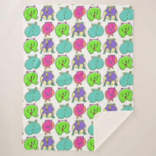 ハムスターカラフルお尻パターン シェルパブランケット