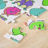 ハムスターカラフルお尻パターン ジグソーパズル (側面)