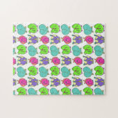 ハムスターカラフルお尻パターン ジグソーパズル (横)