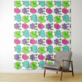 ハムスターカラフルお尻パターン タペストリー (インサイチュ)