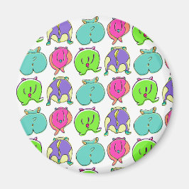 ハムスターカラフルお尻パターン マグネット