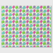 ハムスターカラフルお尻パターン ラッピングペーパー (フラット)