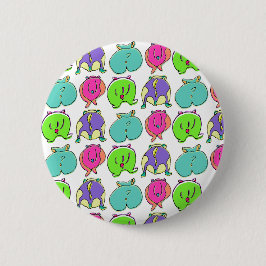 ハムスターカラフルお尻パターン 缶バッジ