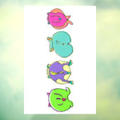 ハムスターカラフルお尻 ウィンドウサイン (シート3)