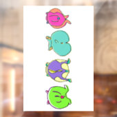 ハムスターカラフルお尻 ウィンドウサイン (シート2)