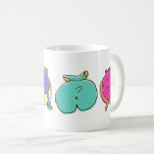 ハムスターカラフルお尻 コーヒーマグカップ (正面右)