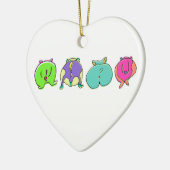 ハムスターカラフルお尻 セラミックオーナメント (左)