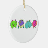 ハムスターカラフルお尻 セラミックオーナメント (右)