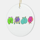 ハムスターカラフルお尻 セラミックオーナメント (左)