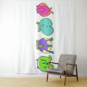 ハムスターカラフルお尻 タペストリー (インサイチュ)