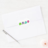 ハムスターカラフルお尻 ハートシール (封筒)