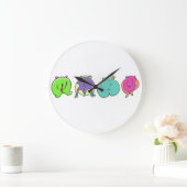 ハムスターカラフルお尻 ラージ壁時計 (ホーム)