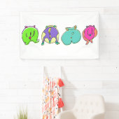 ハムスターカラフルお尻 横断幕 (インサイチュ)