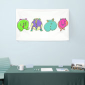 ハムスターカラフルお尻 横断幕 (トレードショー)