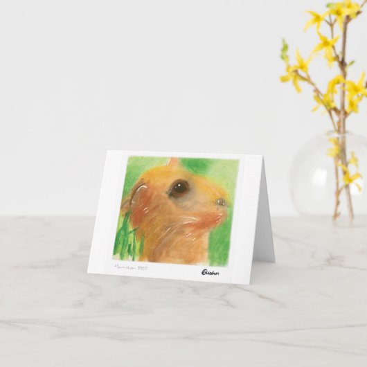 ハムスターカード カード (黄色い花)