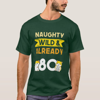 ハムスターガールの80歳の誕生日のプレゼント 女性向け Tシャツ