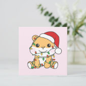 ハムスタークリスマスウィンターアニマルズホリデーハムスター シーズンカード (スタンド正面)