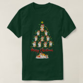 ハムスタークリスマスツリーおもしろいライツハムスタークリスマスT Tシャツ (デザイン正面)