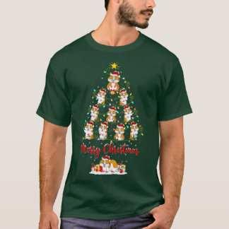ハムスタークリスマスツリーおもしろいライツハムスタークリスマスT Tシャツ