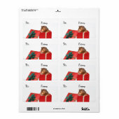 ハムスタークリスマスプレゼントラベル ラベル (フルシート)