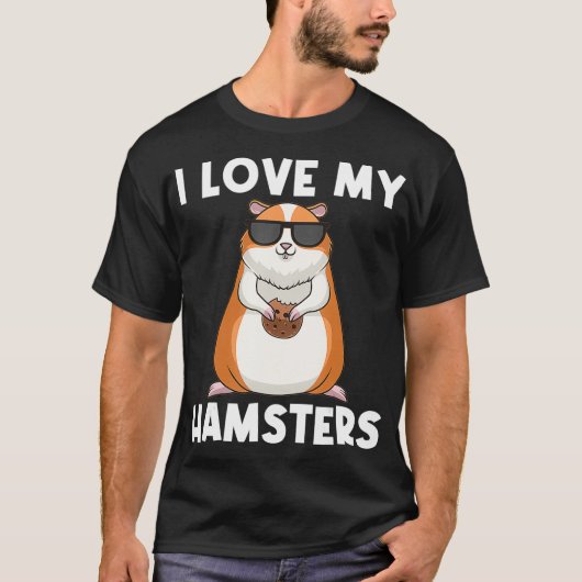 ハムスタークールギフト女子男性へシリア矮星 Tシャツ (正面)