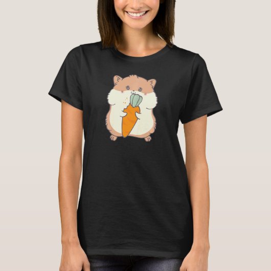 ハムスターグラフィックかわいいペット1 Tシャツ (正面)