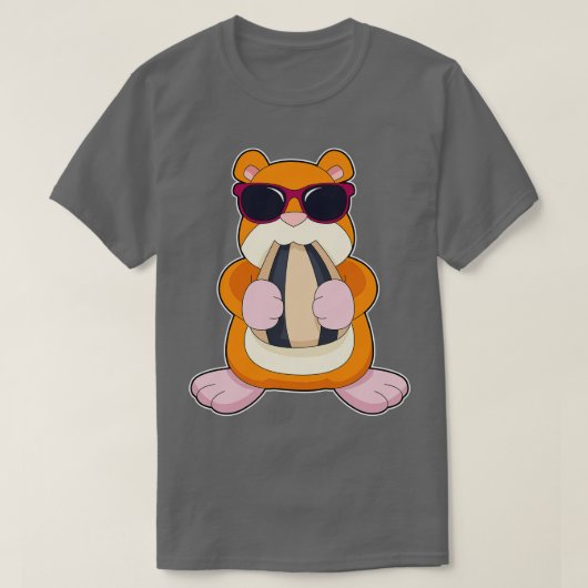 ハムスターサングラス Tシャツ (デザイン正面)