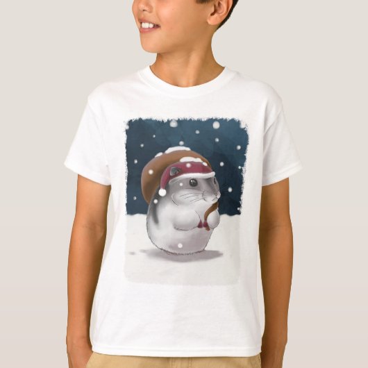 ハムスターサンタ Tシャツ (正面)