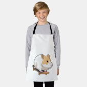 ハムスタースケーターのスケートボード エプロン (着用した状態)