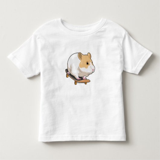 ハムスタースケーターのスケートボード トドラーTシャツ (正面)