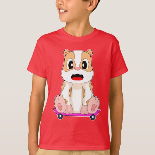 ハムスタースケーター スケートボード Tシャツ (正面)