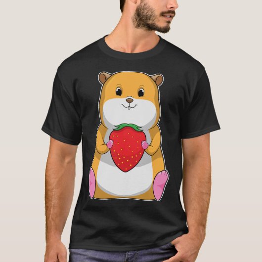 ハムスターストロベリーフルーツ Tシャツ (正面)