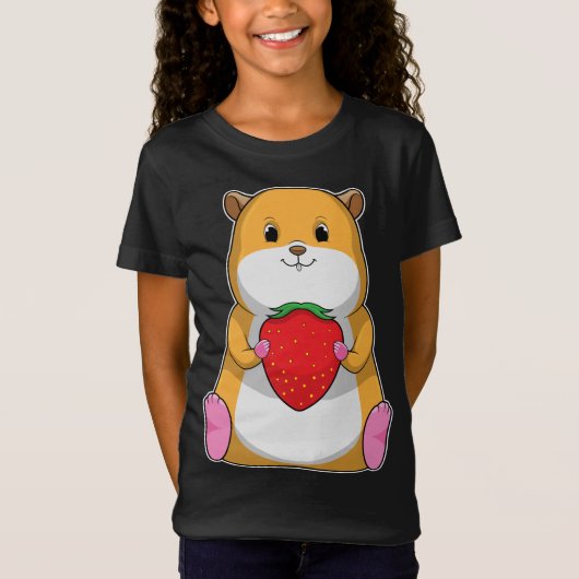 ハムスターストロベリーフルーツ Tシャツ (正面)