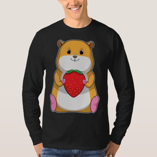 ハムスターストロベリーフルーツ Tシャツ (正面)
