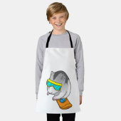 ハムスタースノーボードスノーボード エプロン (着用した状態)