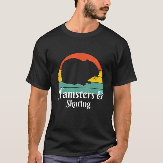 ハムスターズとスケートで滑る Tシャツ (正面)
