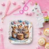 ハムスターズバースデーパーティー誕生日 ペーパープレート (パーティー)