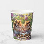 ハムスターズバースデーパーティー誕生日 紙コップ (裏面)