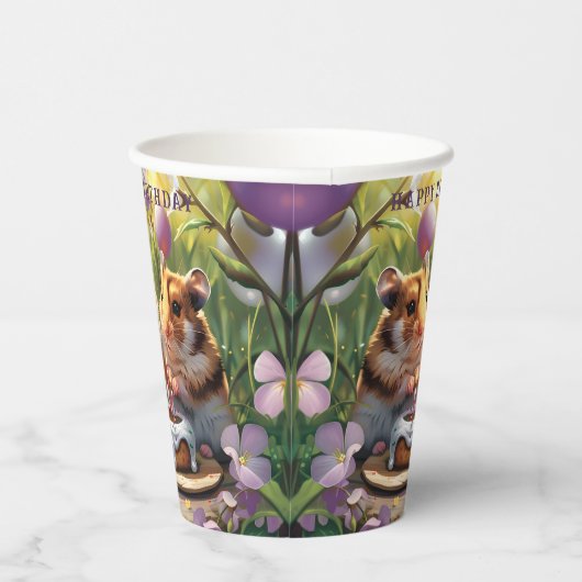 ハムスターズバースデーパーティー誕生日 紙コップ (右)