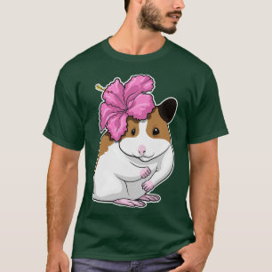 ハムスターハイビスカスフラワー Tシャツ