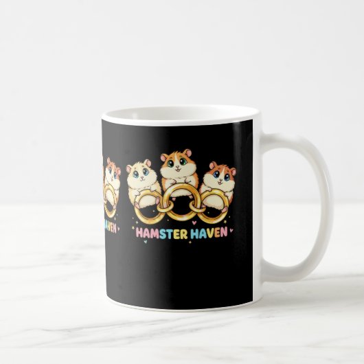 ハムスターハブン かわいいリングデザイン コーヒーマグカップ (右)