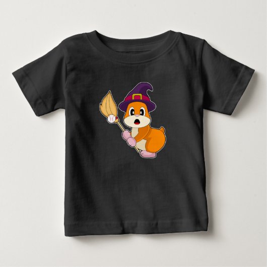 ハムスターハロウィン野球 ベビーTシャツ (正面)