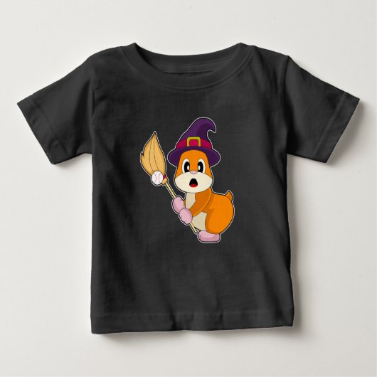 ハムスターハロウィーン野球 ベビーTシャツ (正面)