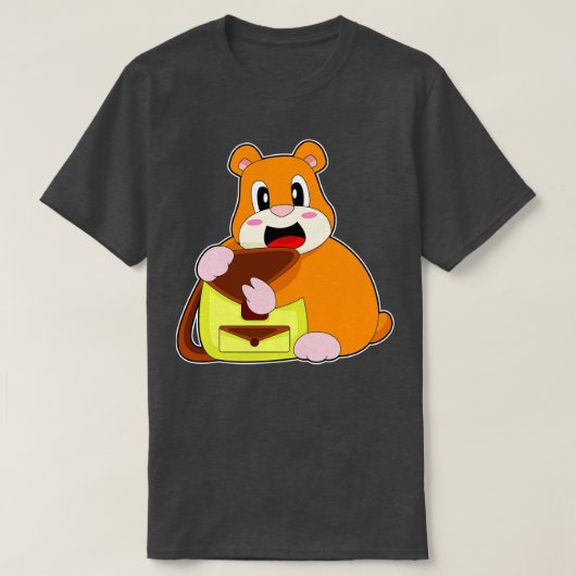 ハムスターハンドバッグ Tシャツ (デザイン正面)